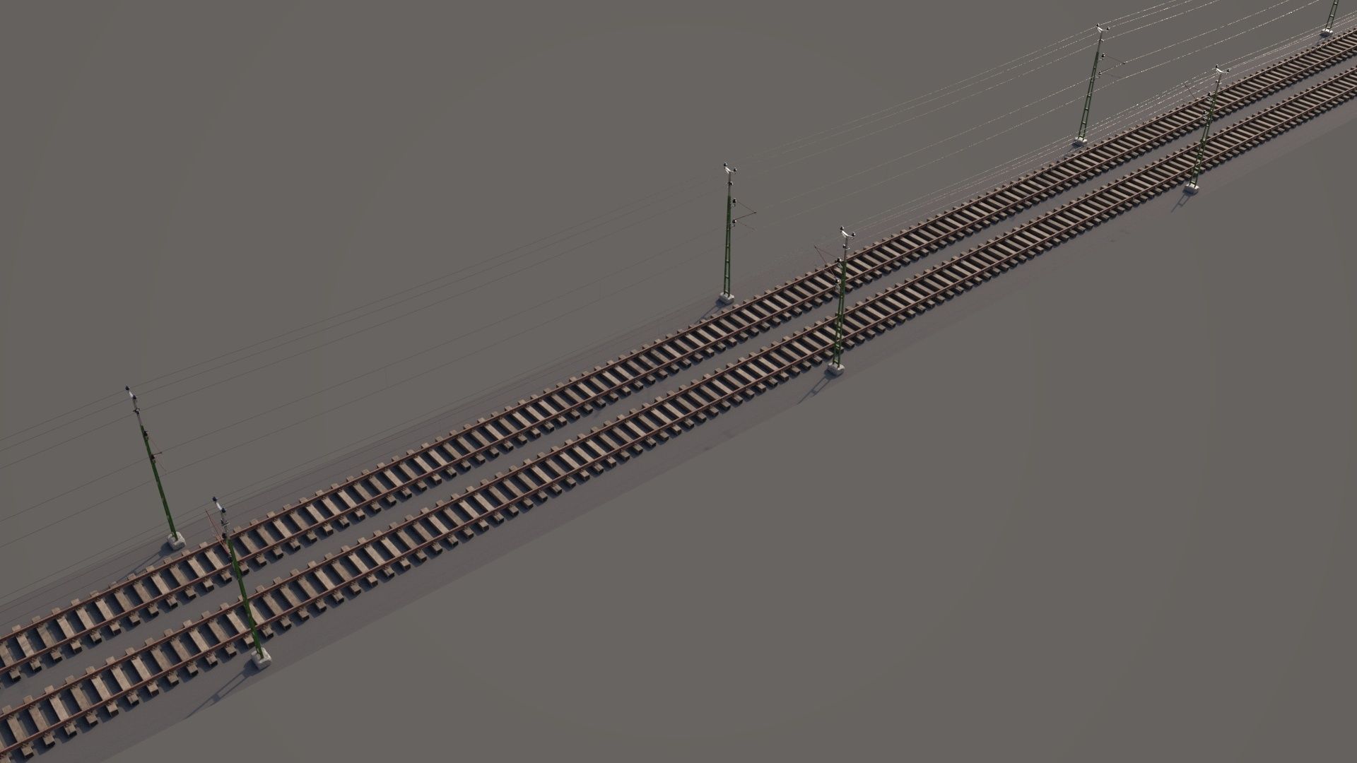 railway and overhead lines 3D model_2