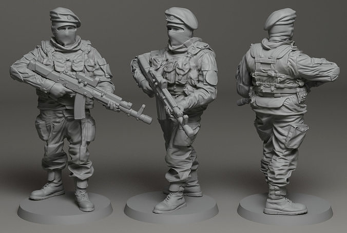 Soldier 28mm scale 3D print model