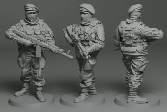 Soldier 28mm scale 3D print model
