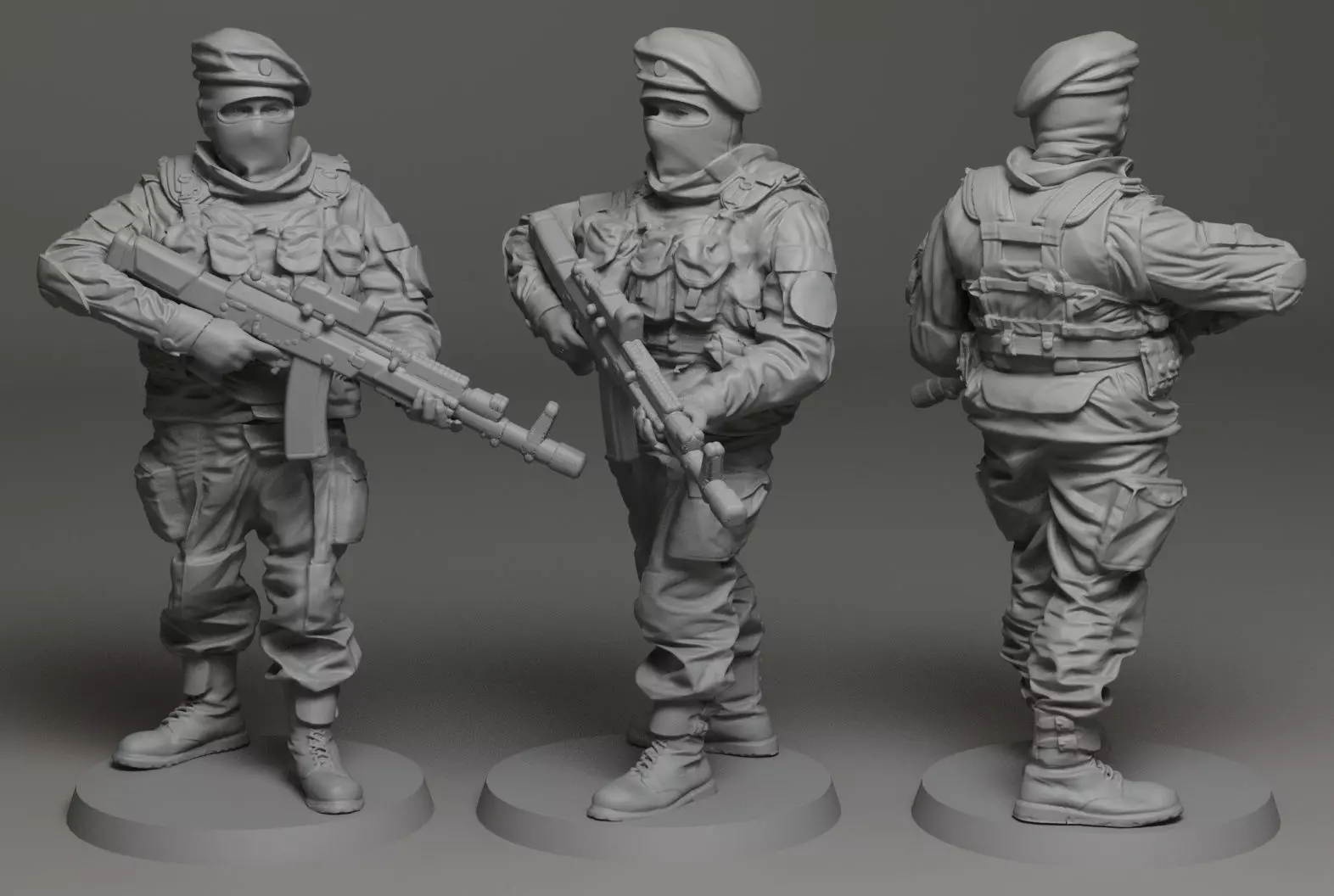 Soldier 28mm scale 3D print model_0