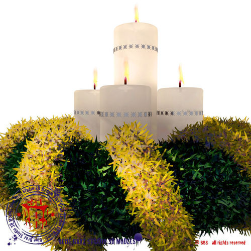 Christmas table wreath 3D model