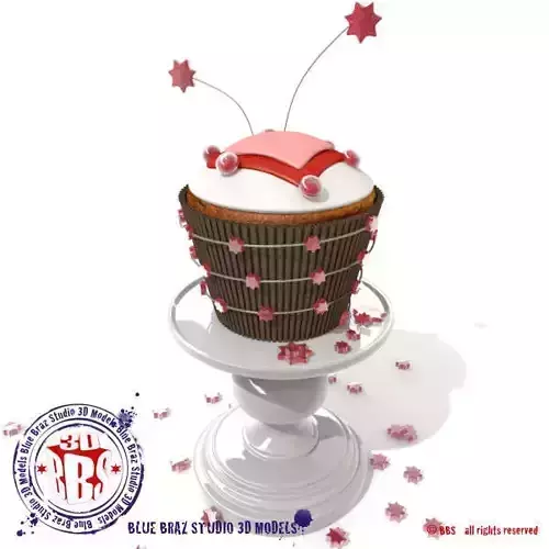 Stars and hearts cupcake