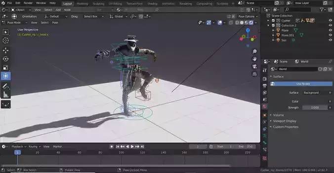 Cypher Rigged - Valorant Low-poly 3D model