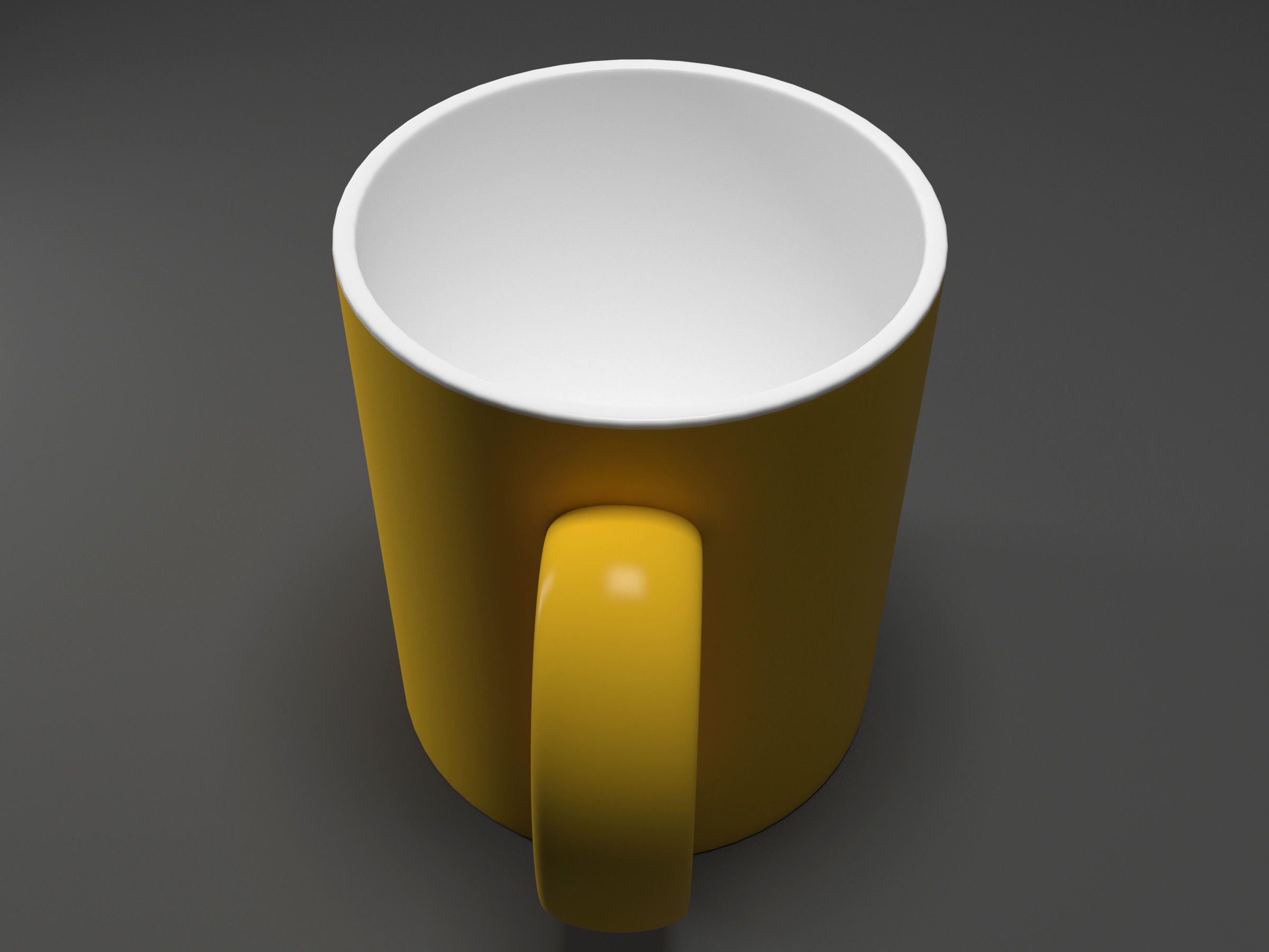 Yellow cup 3D model_1