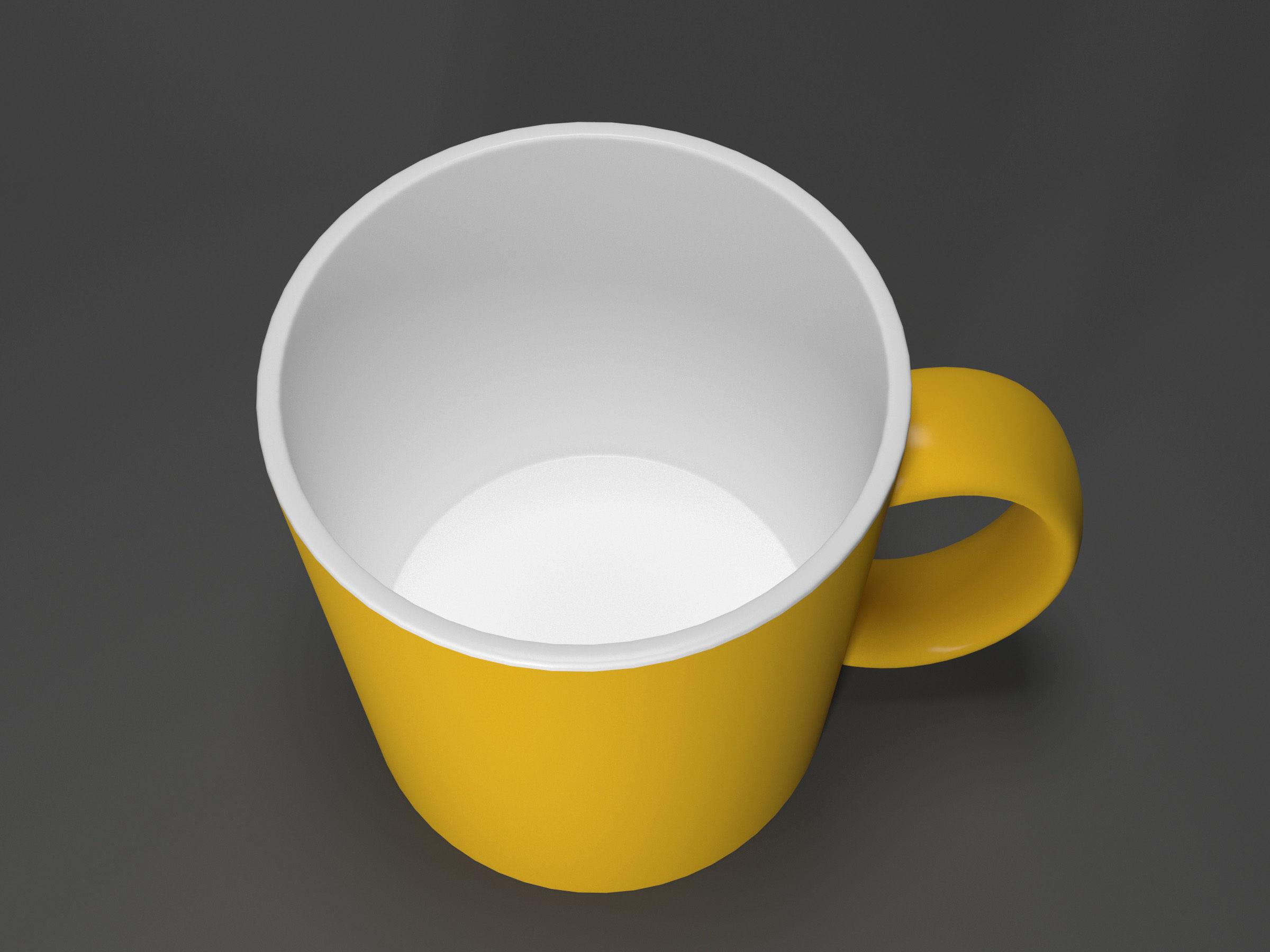 Yellow cup 3D model_3