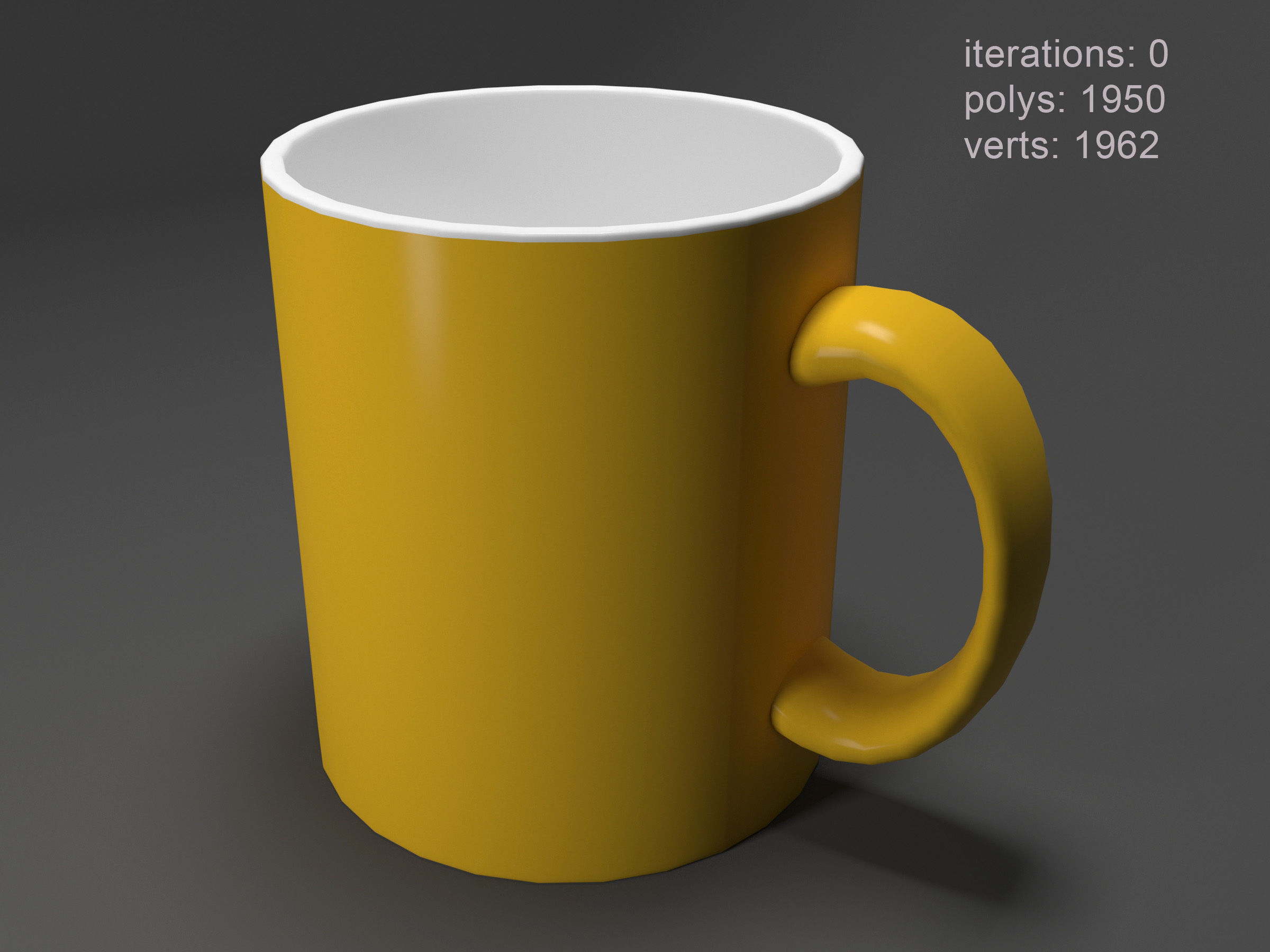 Yellow cup 3D model_5