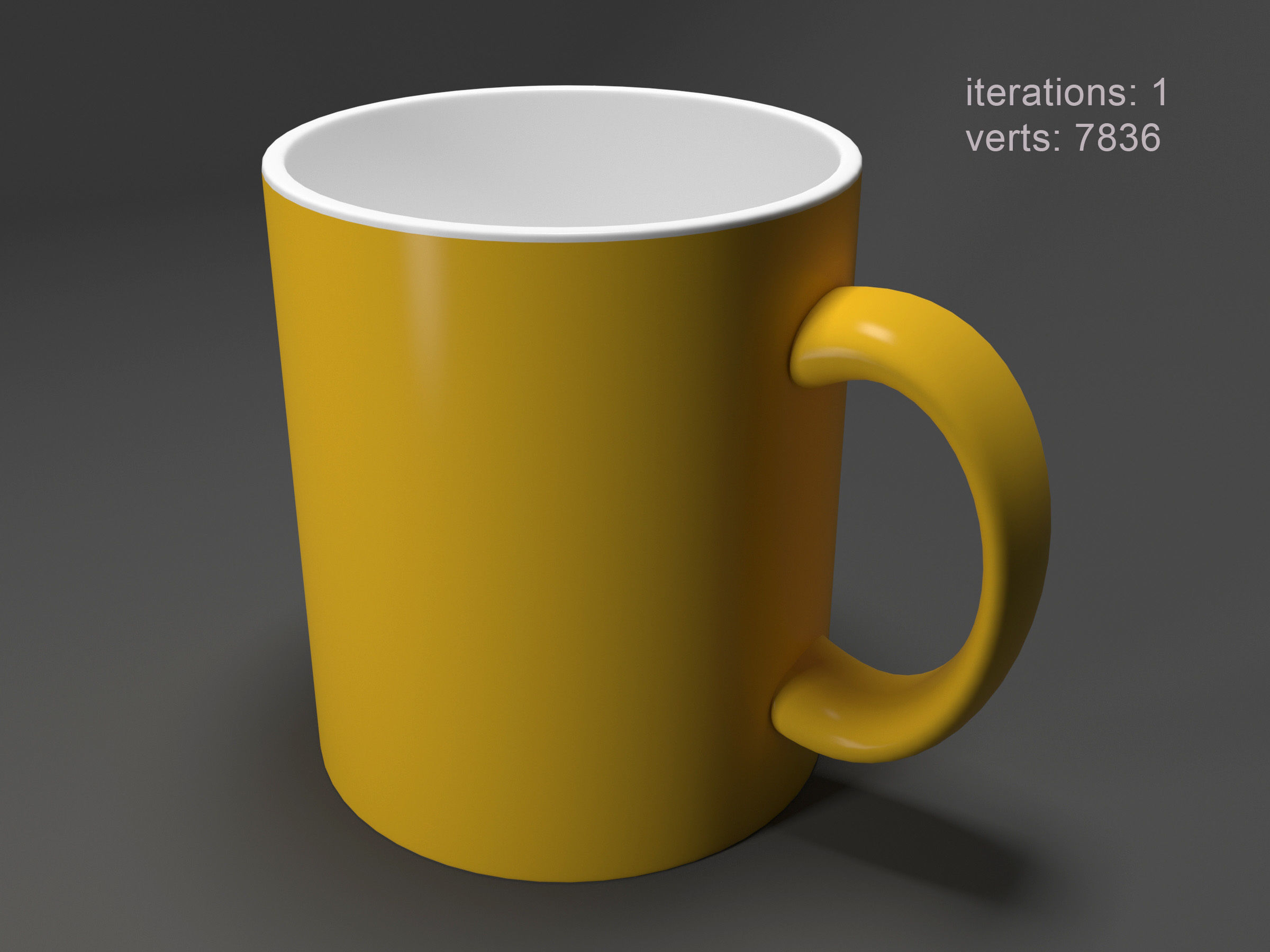 Yellow cup 3D model_4