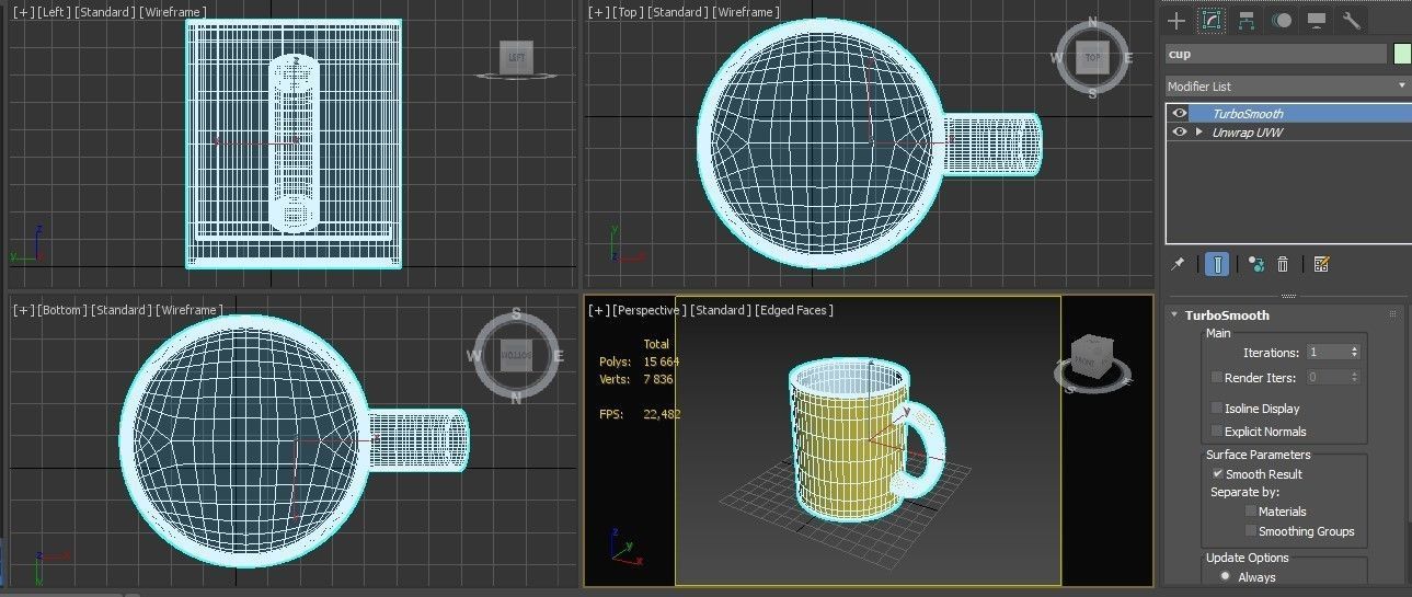 Yellow cup 3D model_8