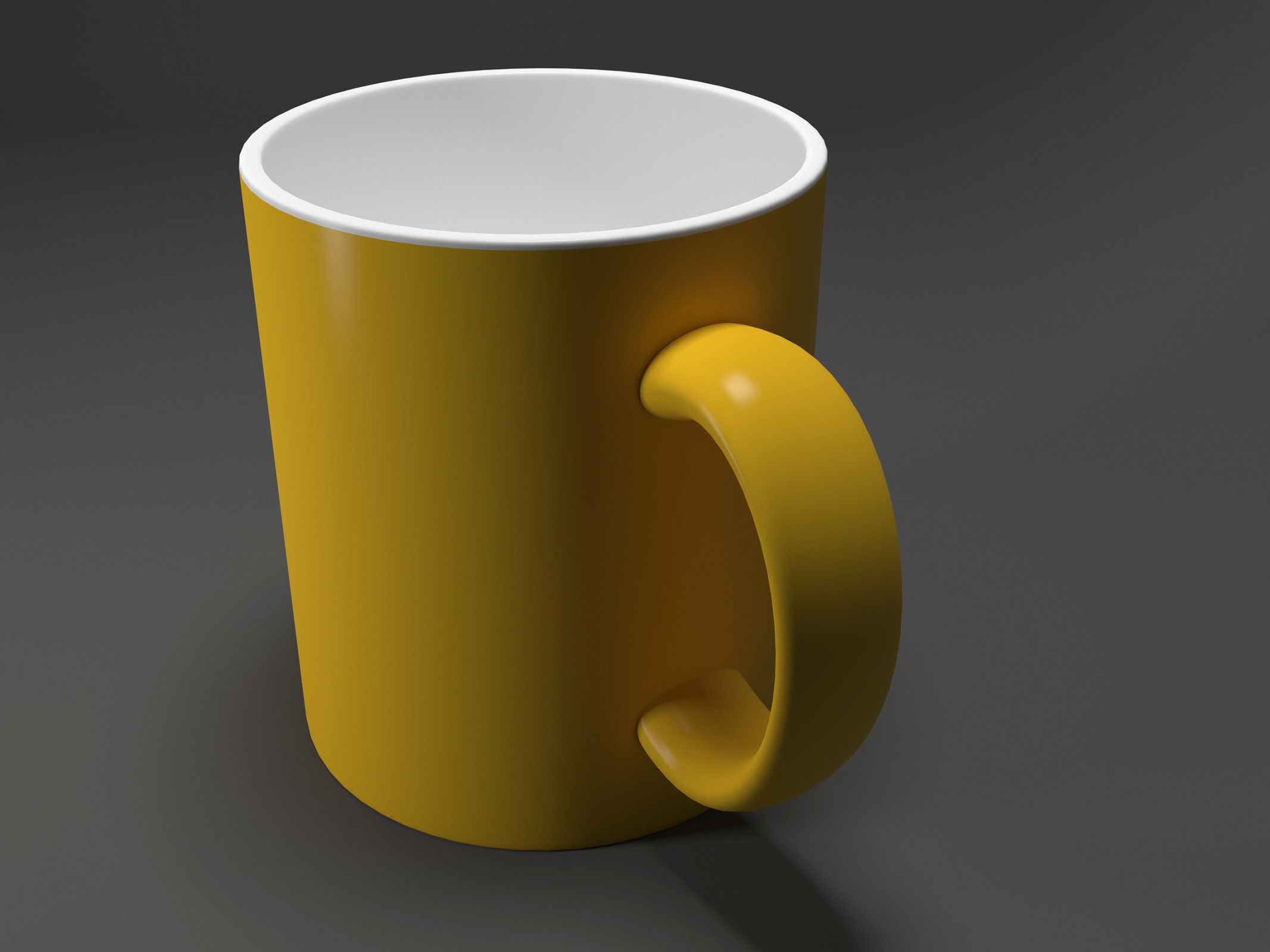 Yellow cup 3D model_2