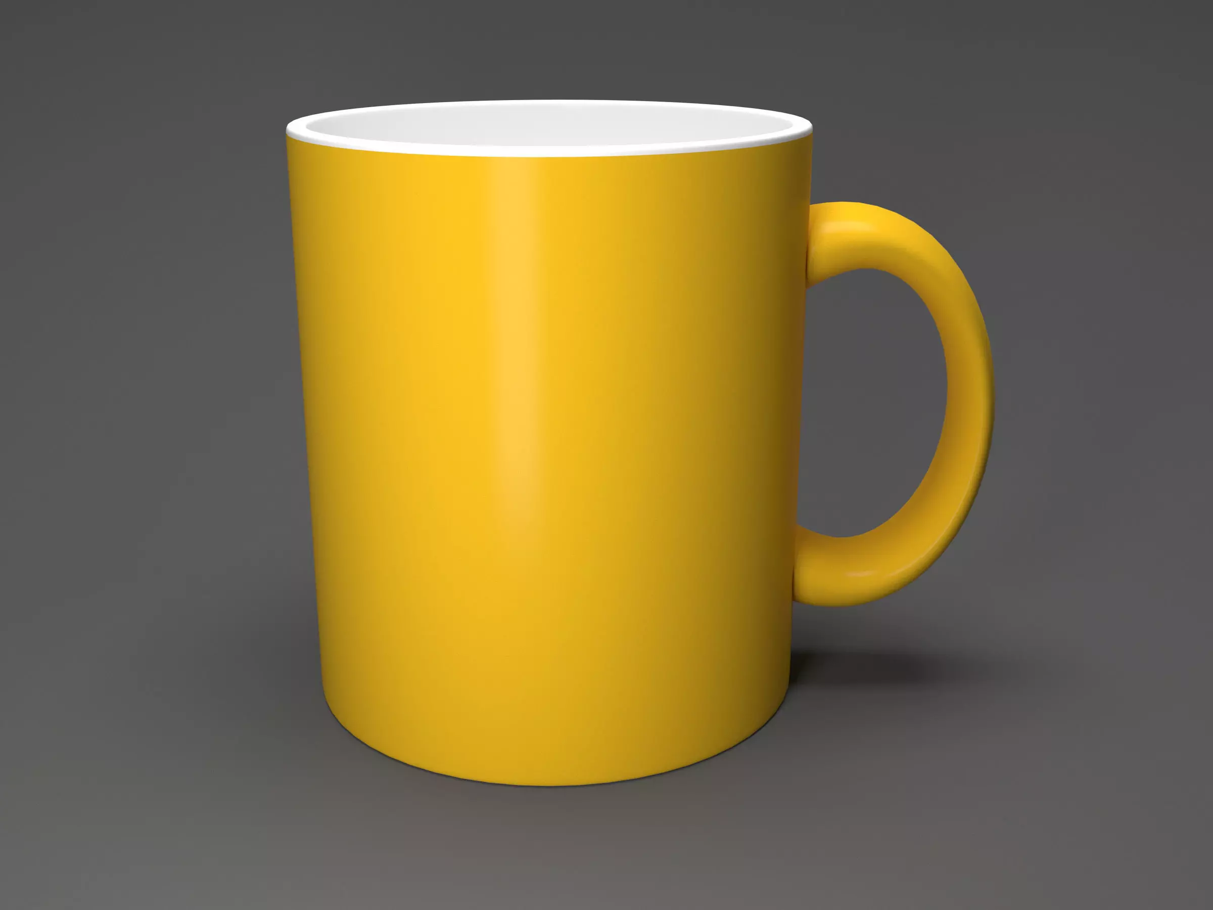 Yellow cup 3D model_0