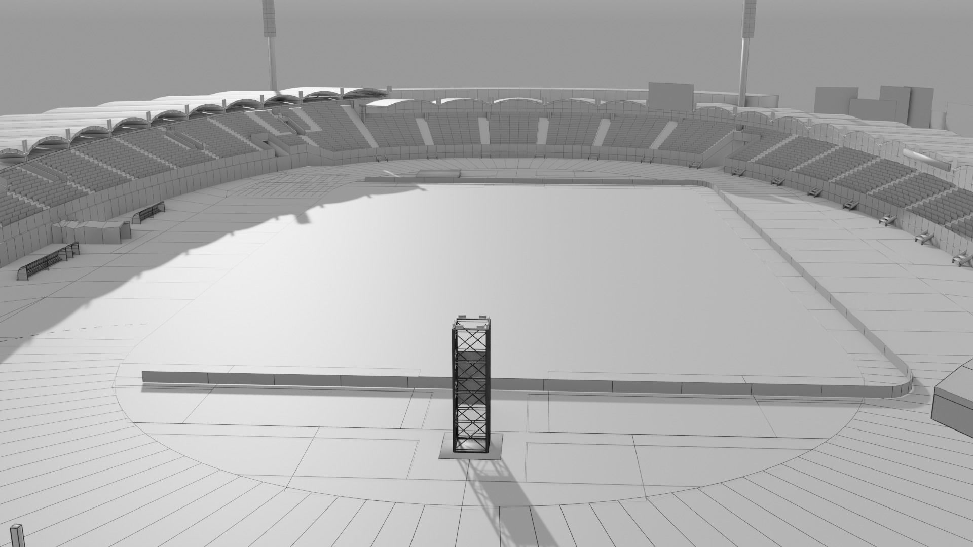 Linzer Stadion Linz Austria Low-poly 3D model_6