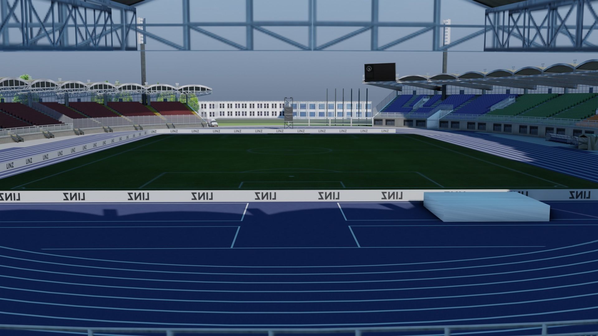Linzer Stadion Linz Austria Low-poly 3D model_4