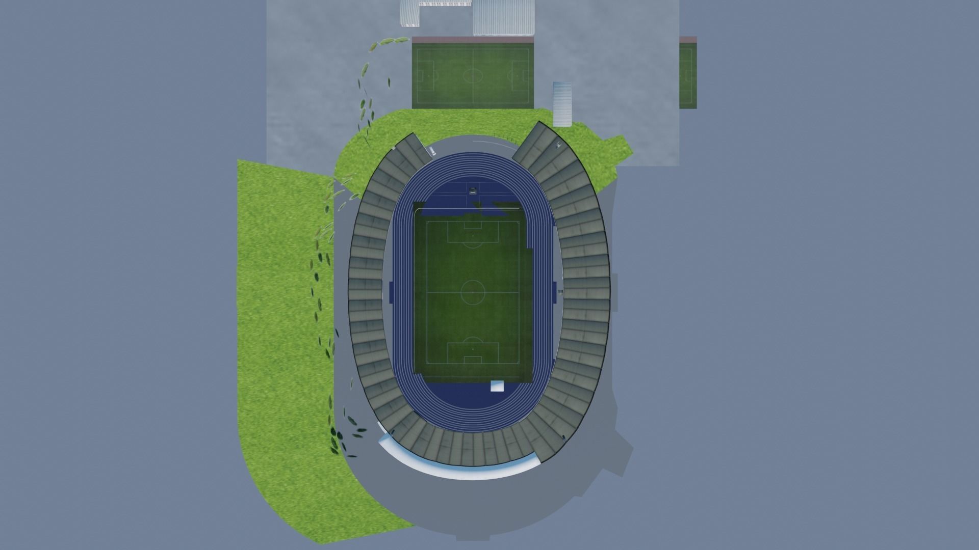 Linzer Stadion Linz Austria Low-poly 3D model_3