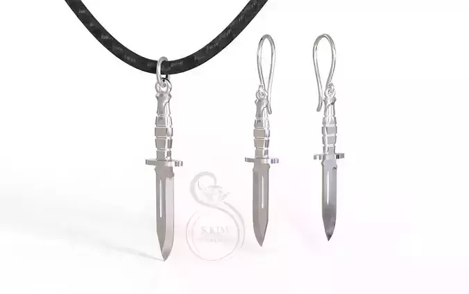 Knife earrings and pendant like Billie Eilish