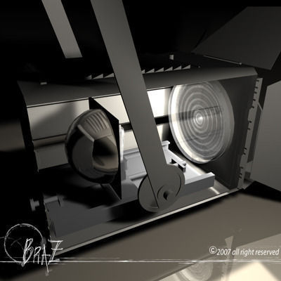 Stage light and Fresnel 2 3D model_1