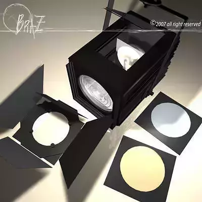 Stage light and Fresnel 2 3D model
