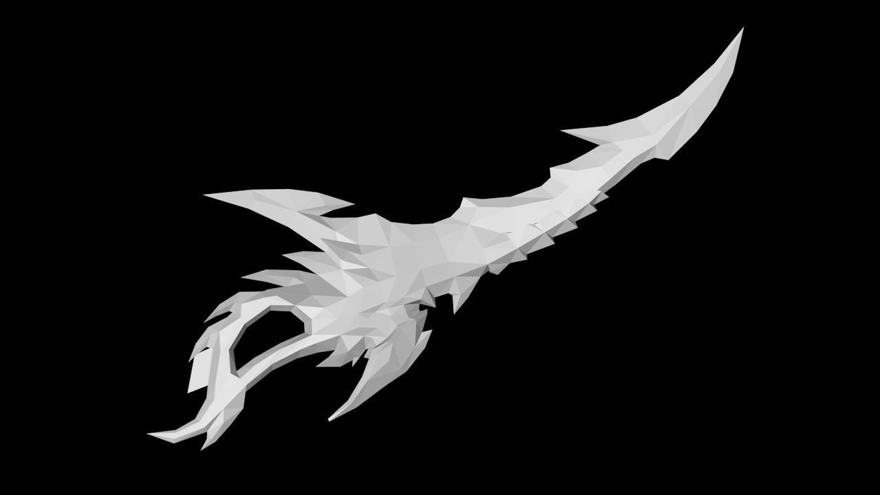 Infernal Sword Low-poly 3D model_3