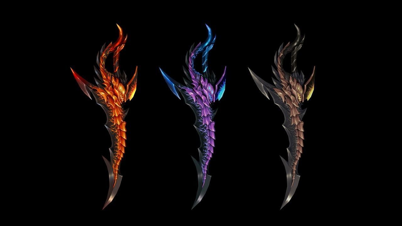 Infernal Sword Low-poly 3D model_5