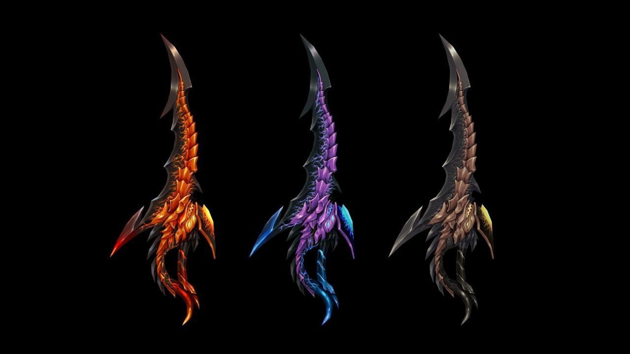 Infernal Sword Low-poly 3D model_4