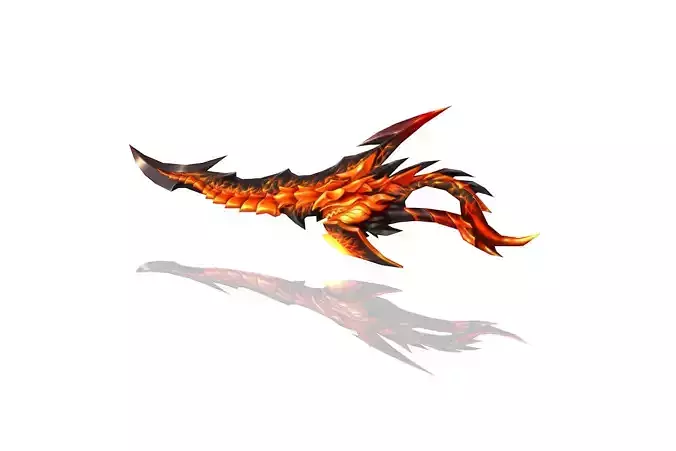 Infernal Sword Low-poly 3D model