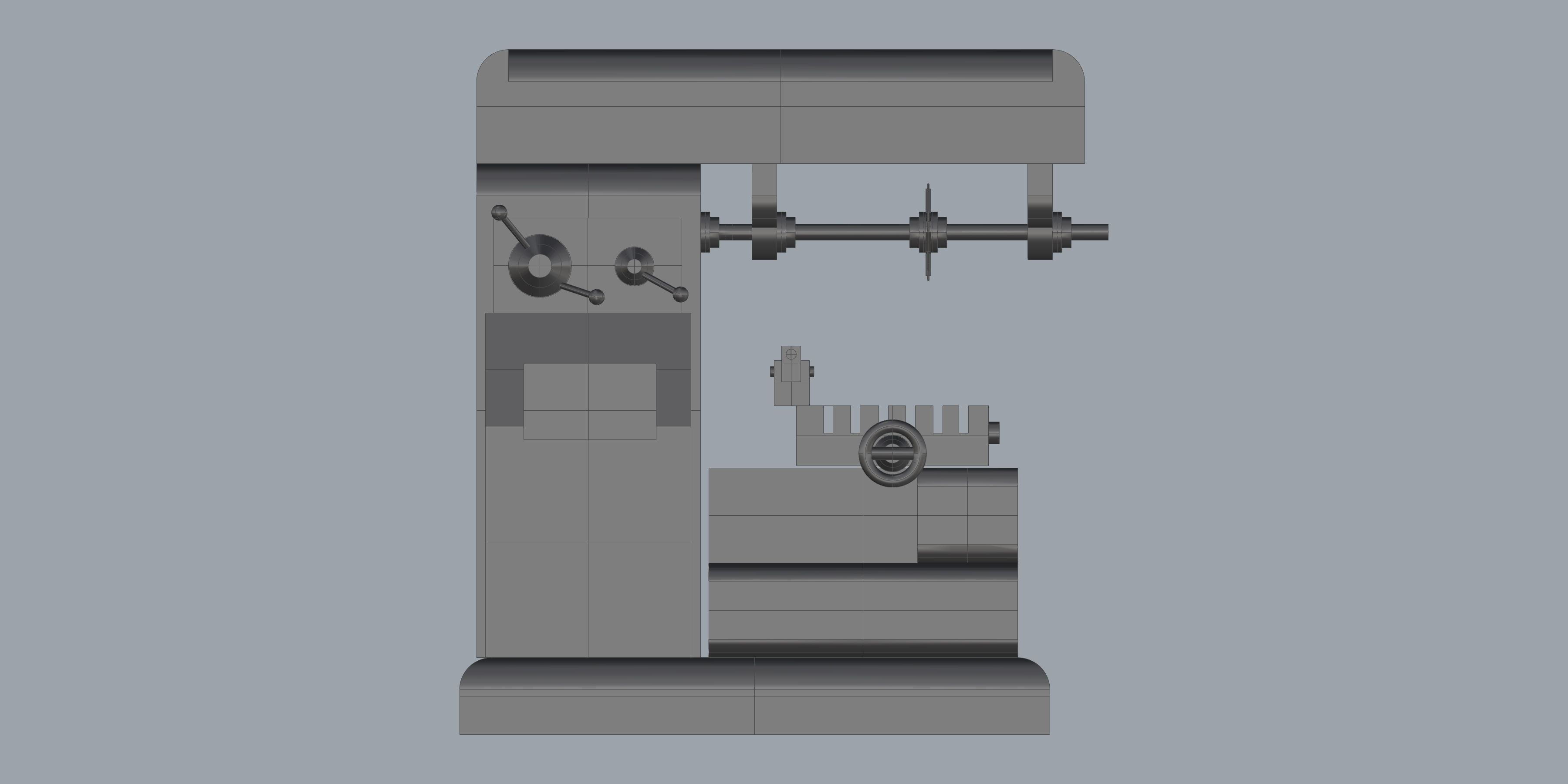 Universal Milling Machine 3D model_2
