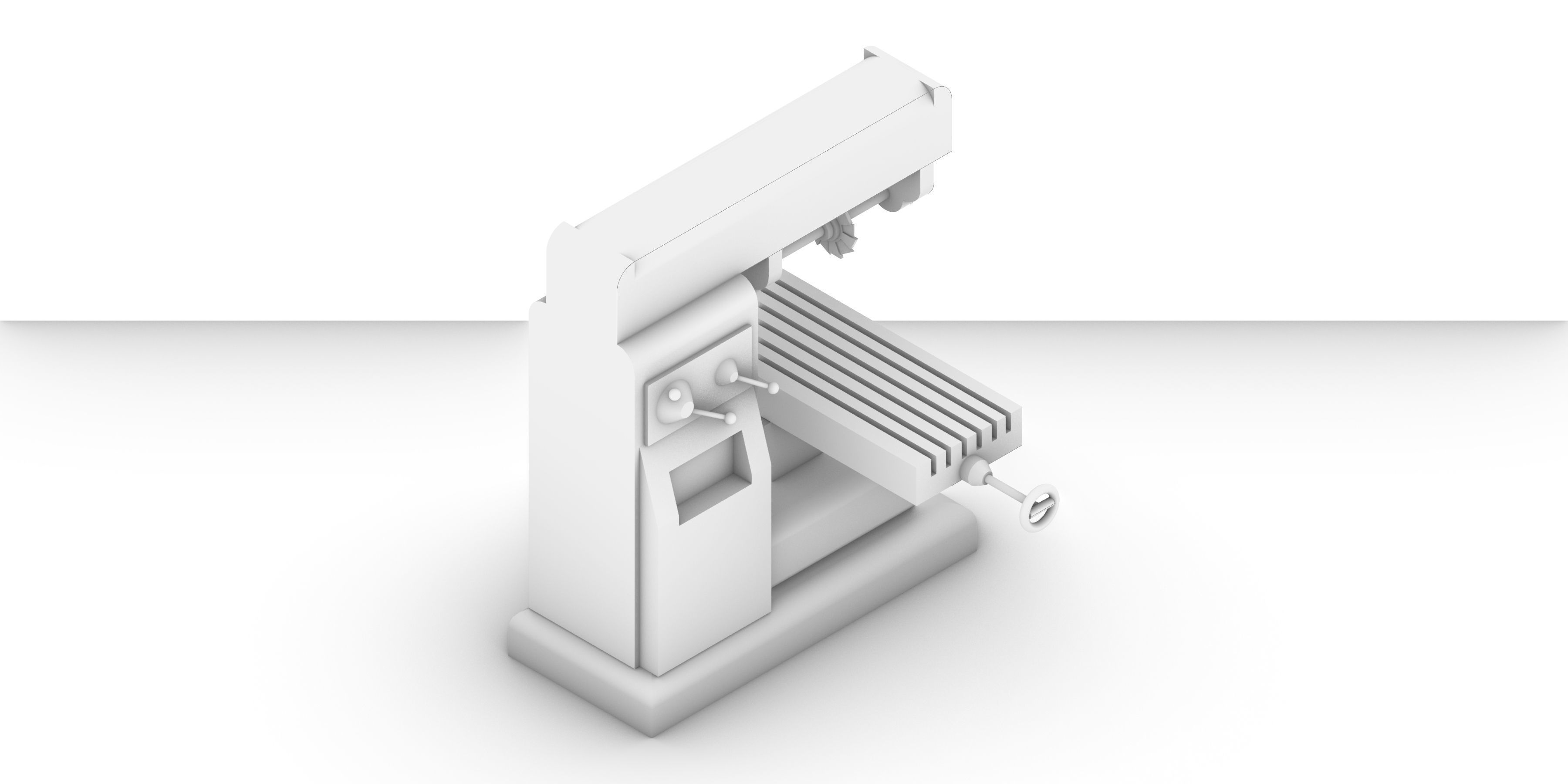 Universal Milling Machine 3D model_4
