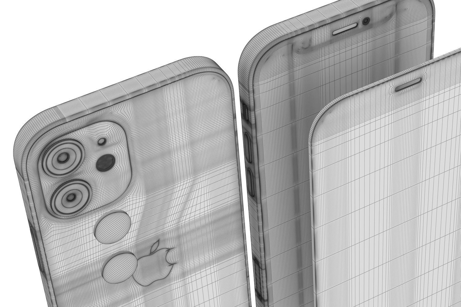 Apple iPhone 12 mini and 12 and 12 pro and 12 pro MAX 3D model_70
