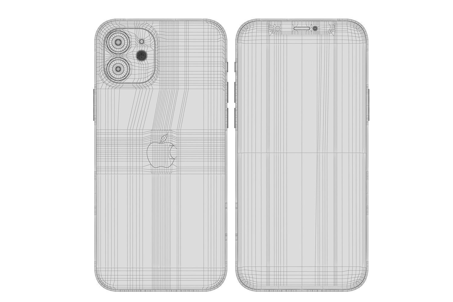 Apple iPhone 12 mini and 12 and 12 pro and 12 pro MAX 3D model_61