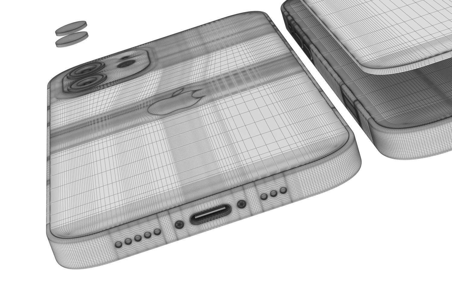 Apple iPhone 12 mini and 12 and 12 pro and 12 pro MAX 3D model_64