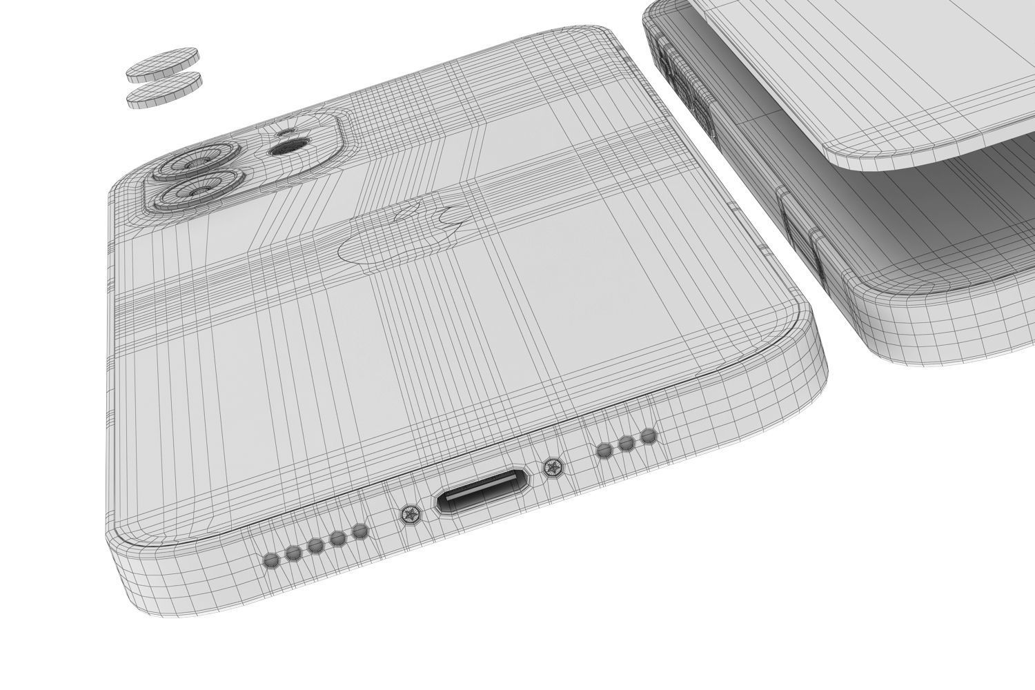 Apple iPhone 12 mini and 12 and 12 pro and 12 pro MAX 3D model_63