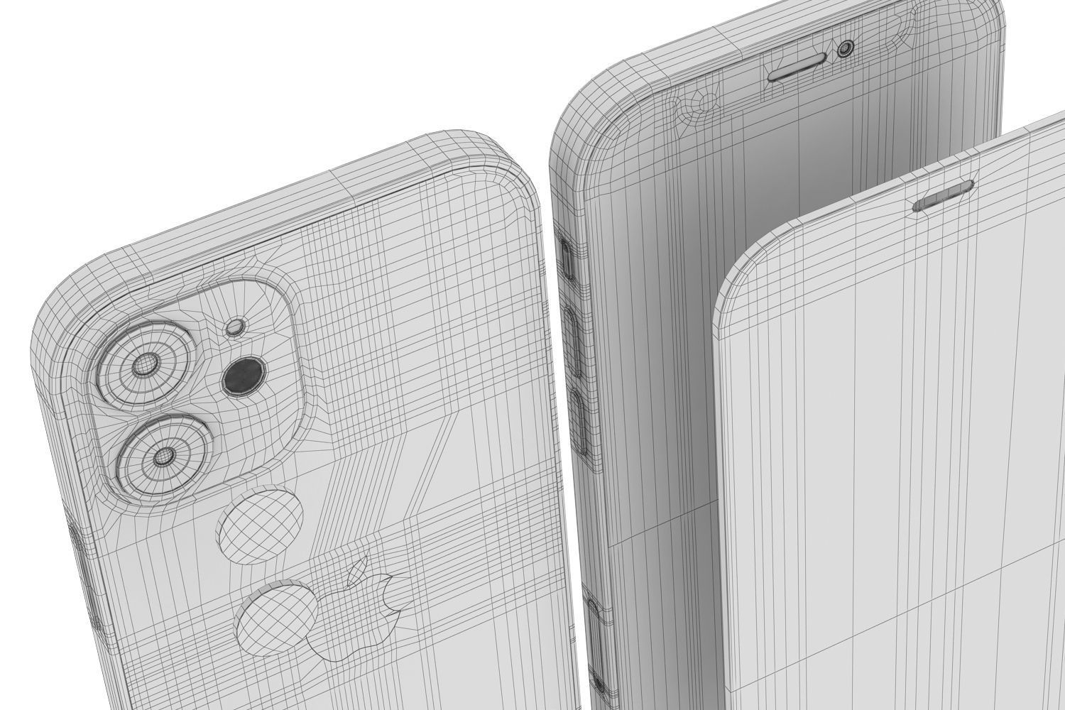 Apple iPhone 12 mini and 12 and 12 pro and 12 pro MAX 3D model_69