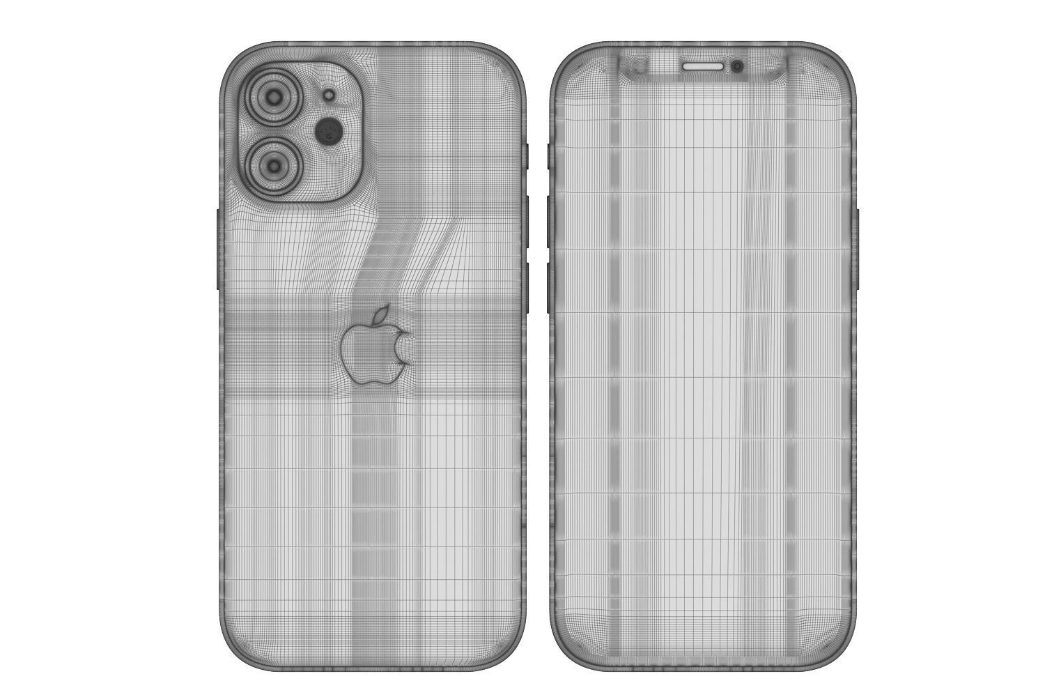 Apple iPhone 12 mini and 12 and 12 pro and 12 pro MAX 3D model_68