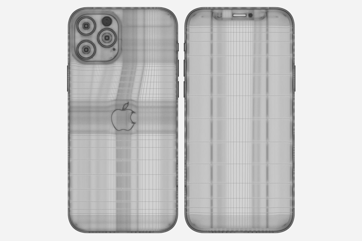 Apple iPhone 12 mini and 12 and 12 pro and 12 pro MAX 3D model_56