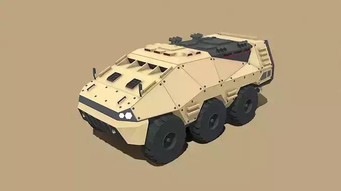 Amphibious APC Lowpoly
