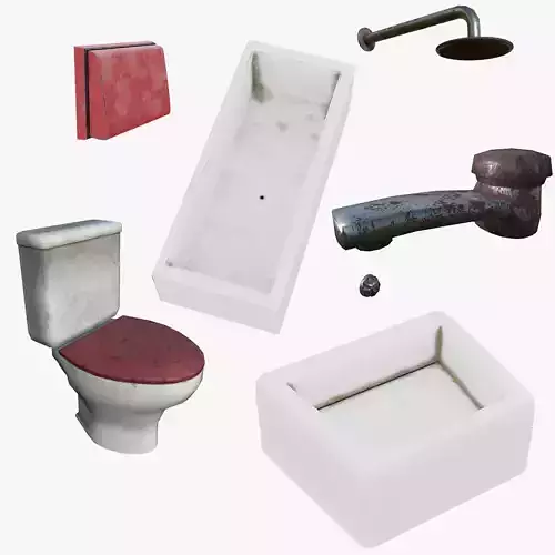Dirty Bathroom Objects Collection