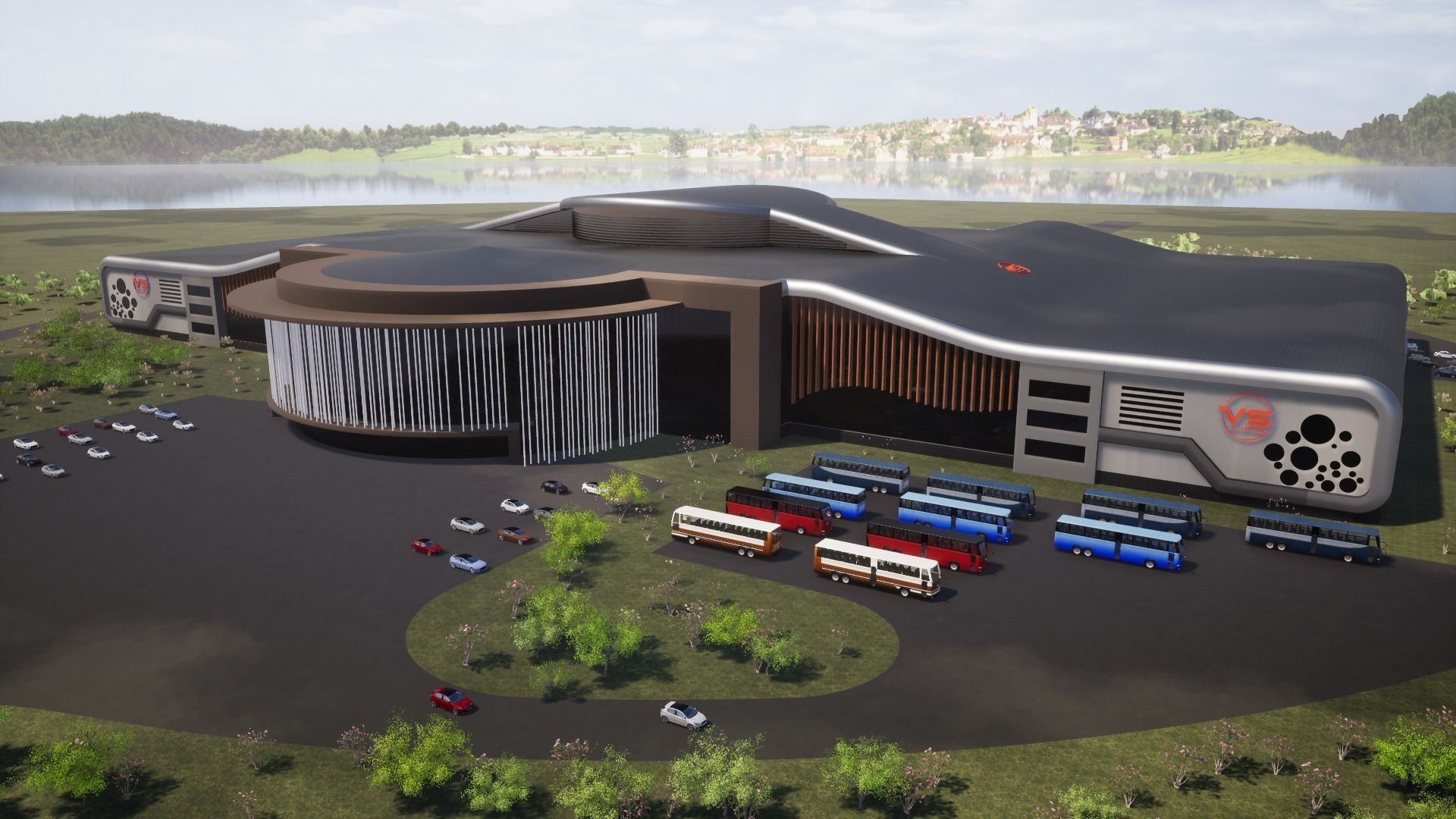 Arts and culture Entertainment Center 3D model_1