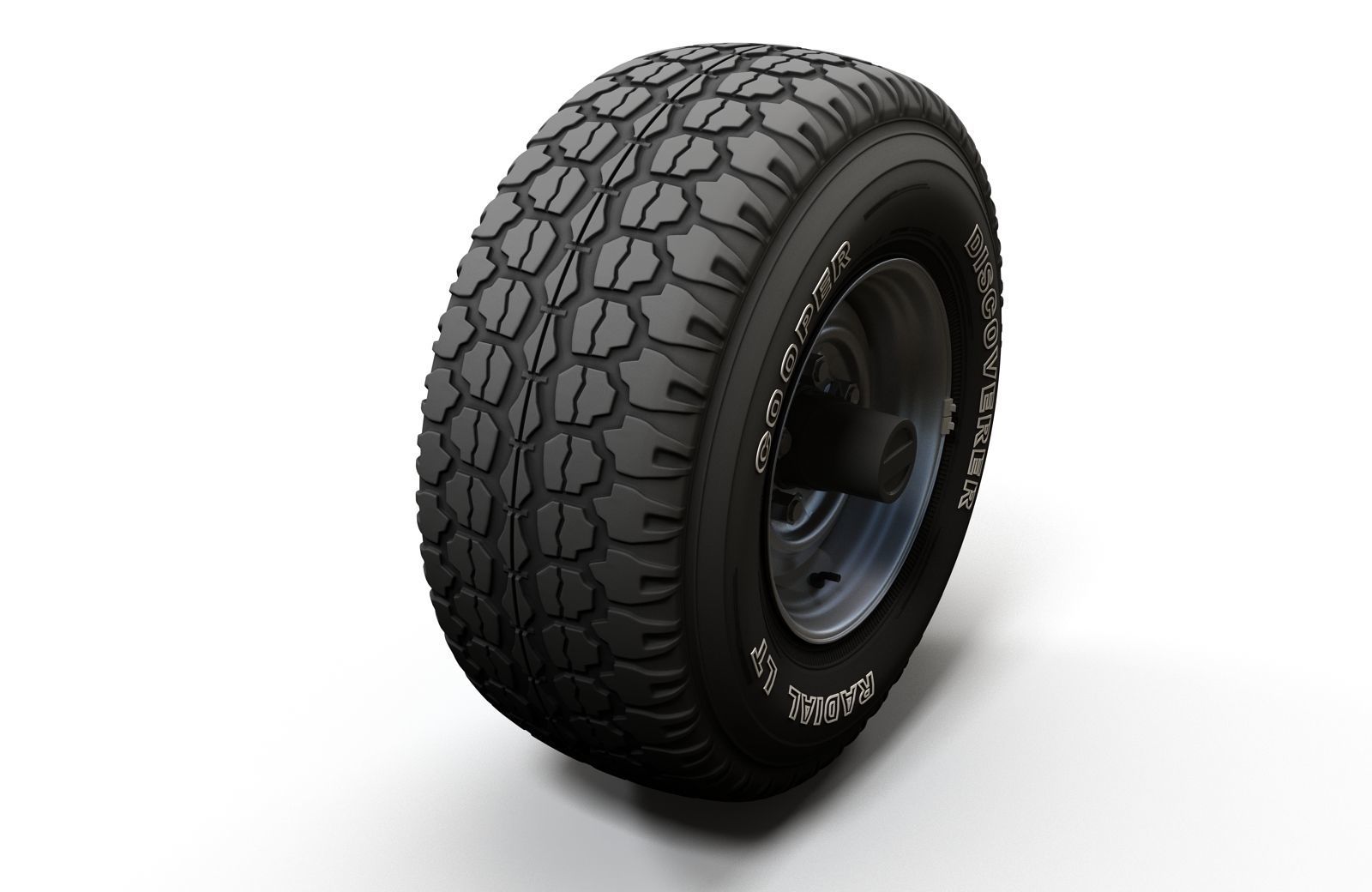 Offroad truck wheel 3D model_2