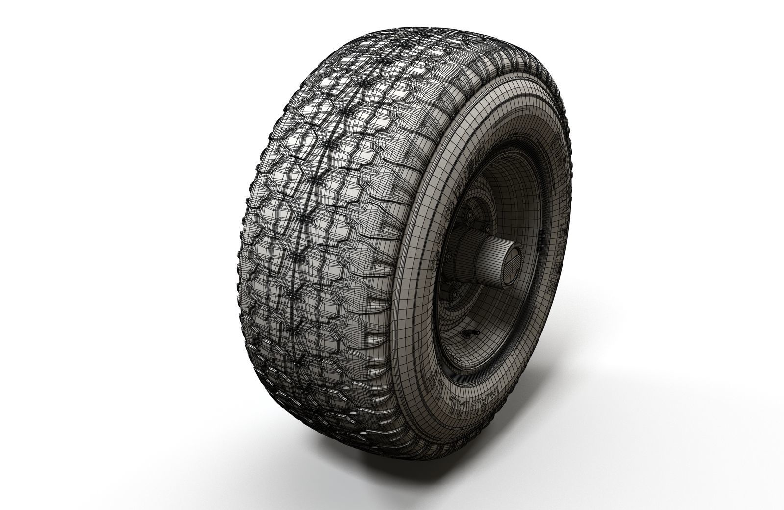 Offroad truck wheel 3D model_8