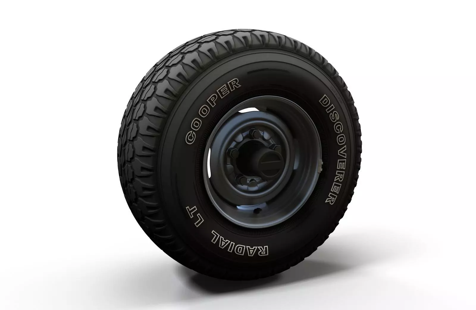 Offroad truck wheel 3D model_0