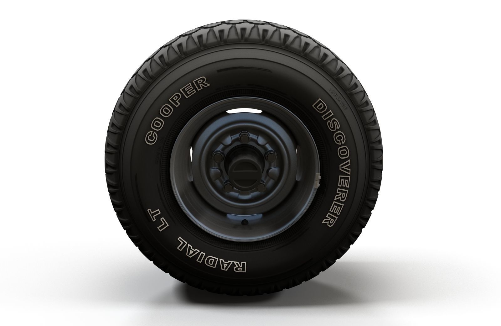 Offroad truck wheel 3D model_1