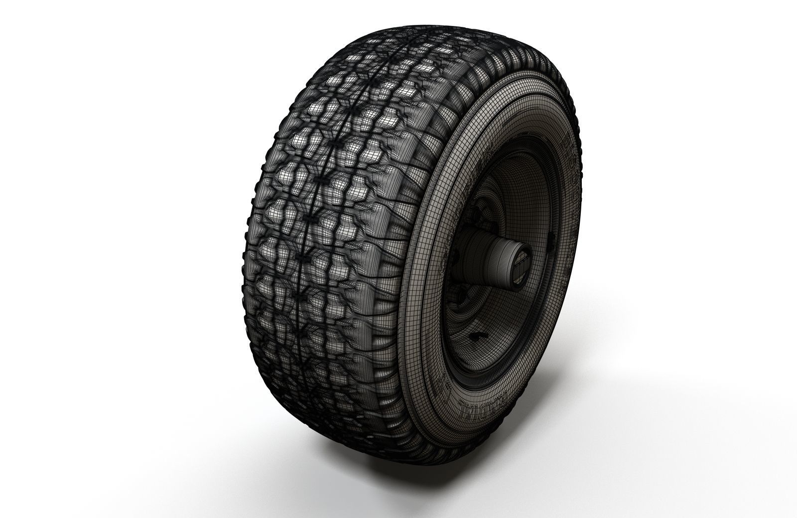 Offroad truck wheel 3D model_5