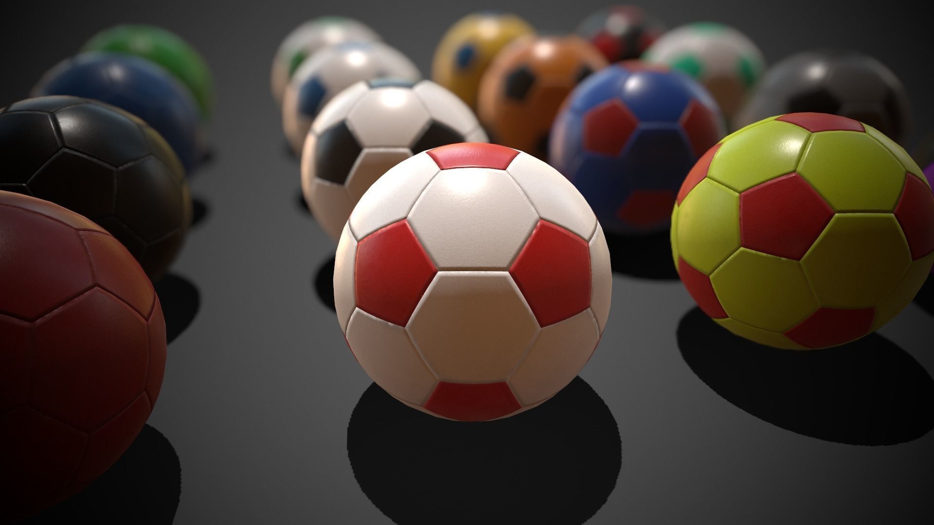 Soccer Balls 3D model_6