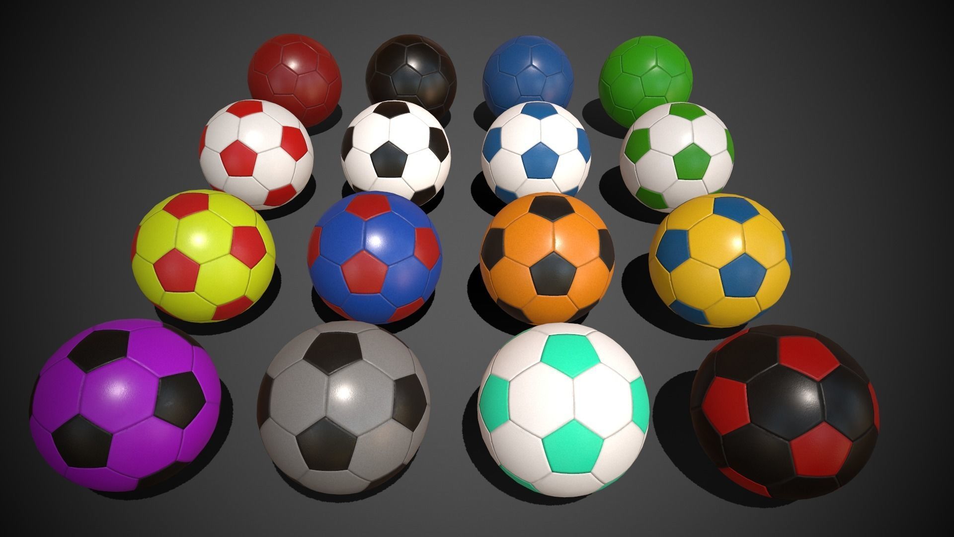 Soccer Balls 3D model_2