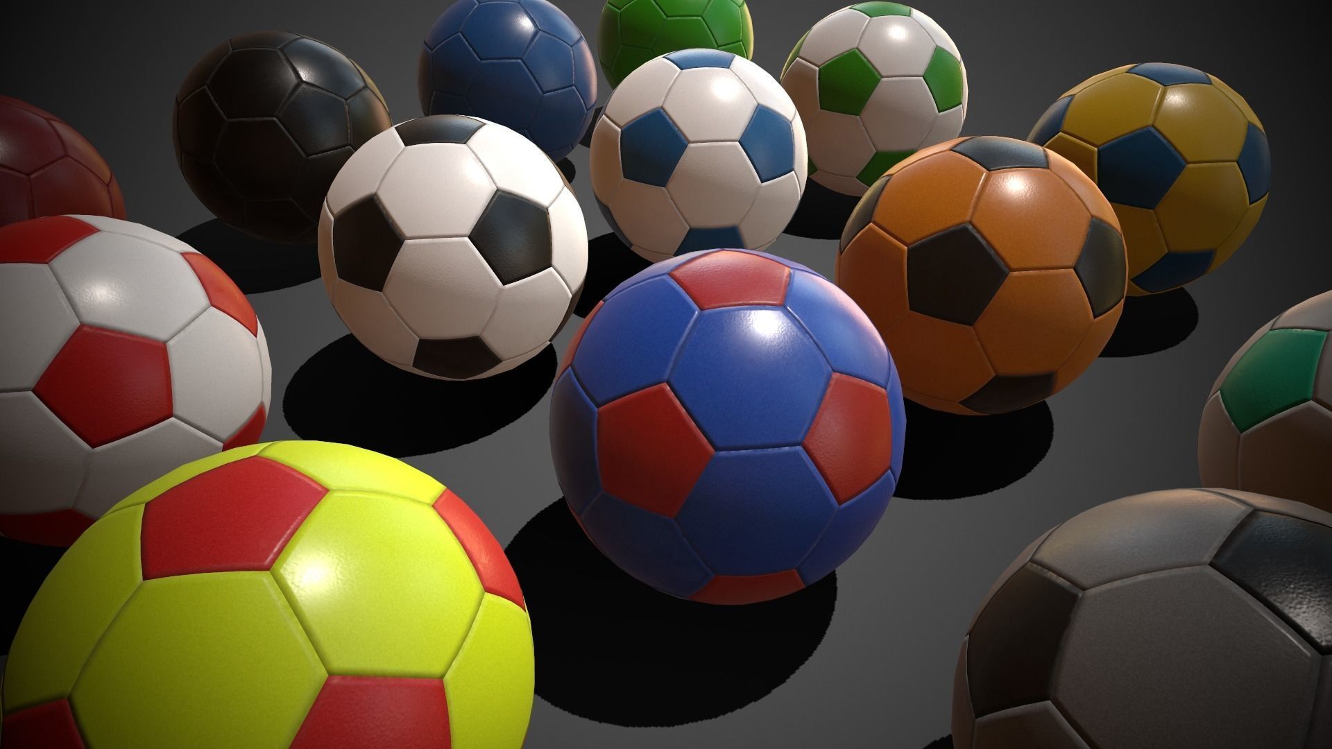 Soccer Balls 3D model_7