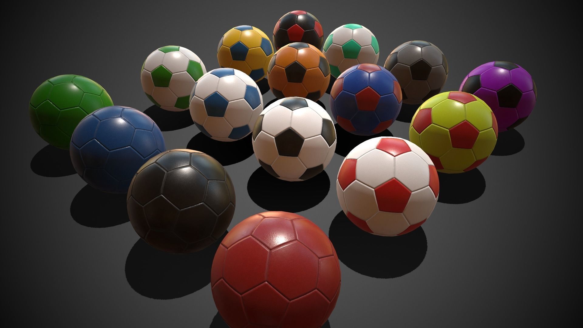 Soccer Balls 3D model_3