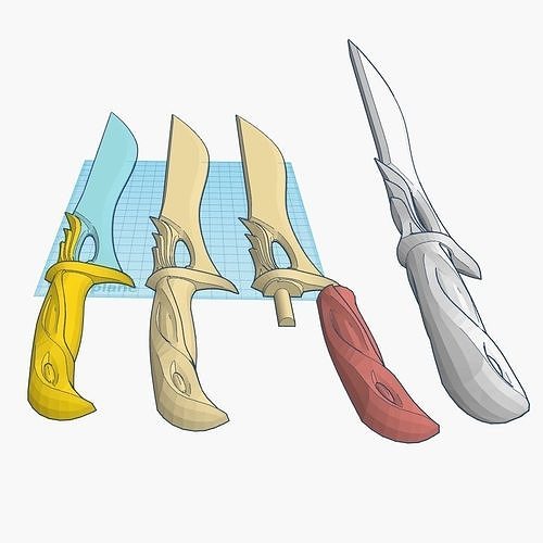 The Valorant Sovereign Knife - Two colors print enabled 3D print model