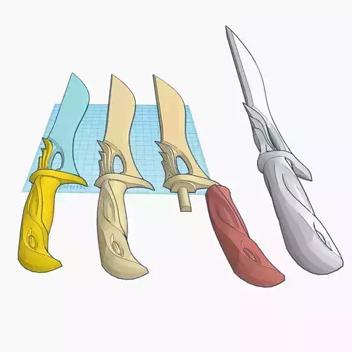 The Valorant Sovereign Knife - Two colors print enabled 3D print model