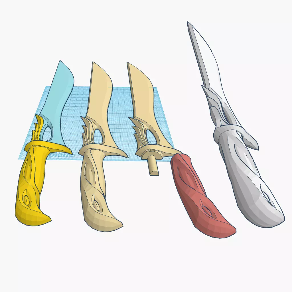 The Valorant Sovereign Knife - Two colors print enabled 3D print model_0