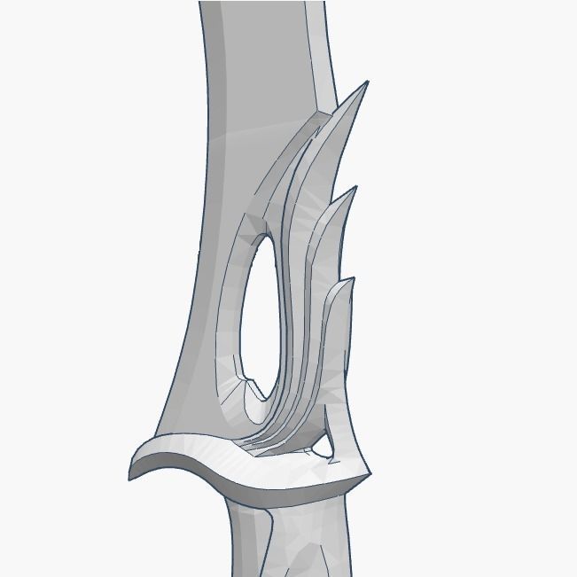 The Valorant Sovereign Knife - Two colors print enabled 3D print model_1