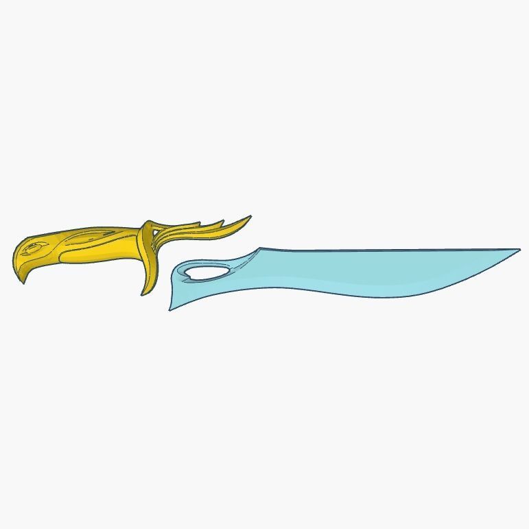 The Valorant Sovereign Knife - Two colors print enabled 3D print model_3